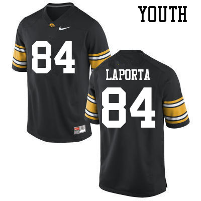 Youth #84 Sam LaPorta Iowa Hawkeyes College Football Jerseys Sale-Black - Click Image to Close